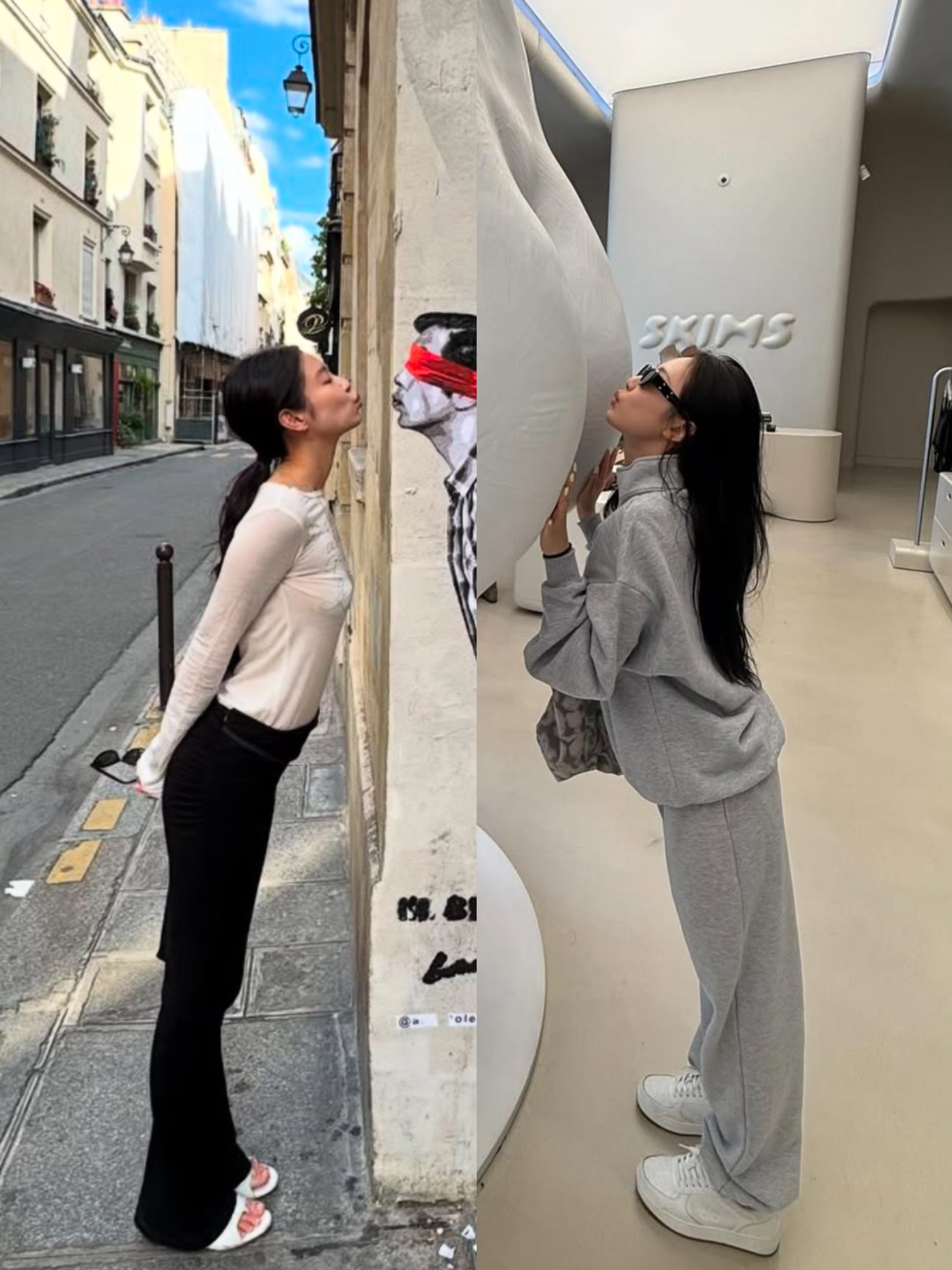 怎么看待Jennie（左）发完后宁艺卓（右）五天后直接一个同款姿势 ​​​