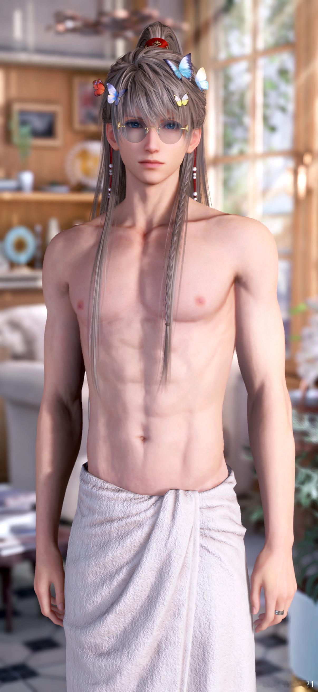 主动穿浴巾吗，那很少见了 