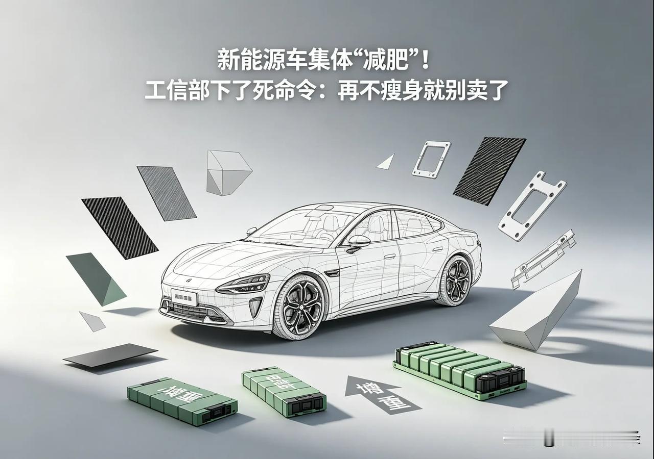 新能源车集体"减肥"！工信部下了死命令：再不瘦身就别卖了。

这道直指行业痛点的
