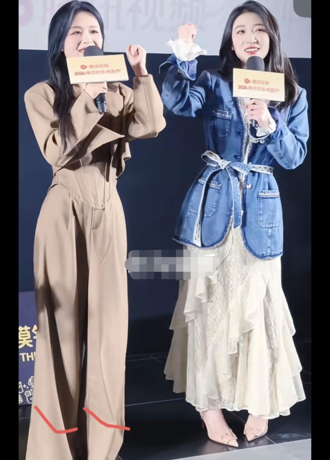 娱乐圈的身高，简直就是一门玄学！
王格格和余茵同框，视觉上愣是给你整成了一样高，