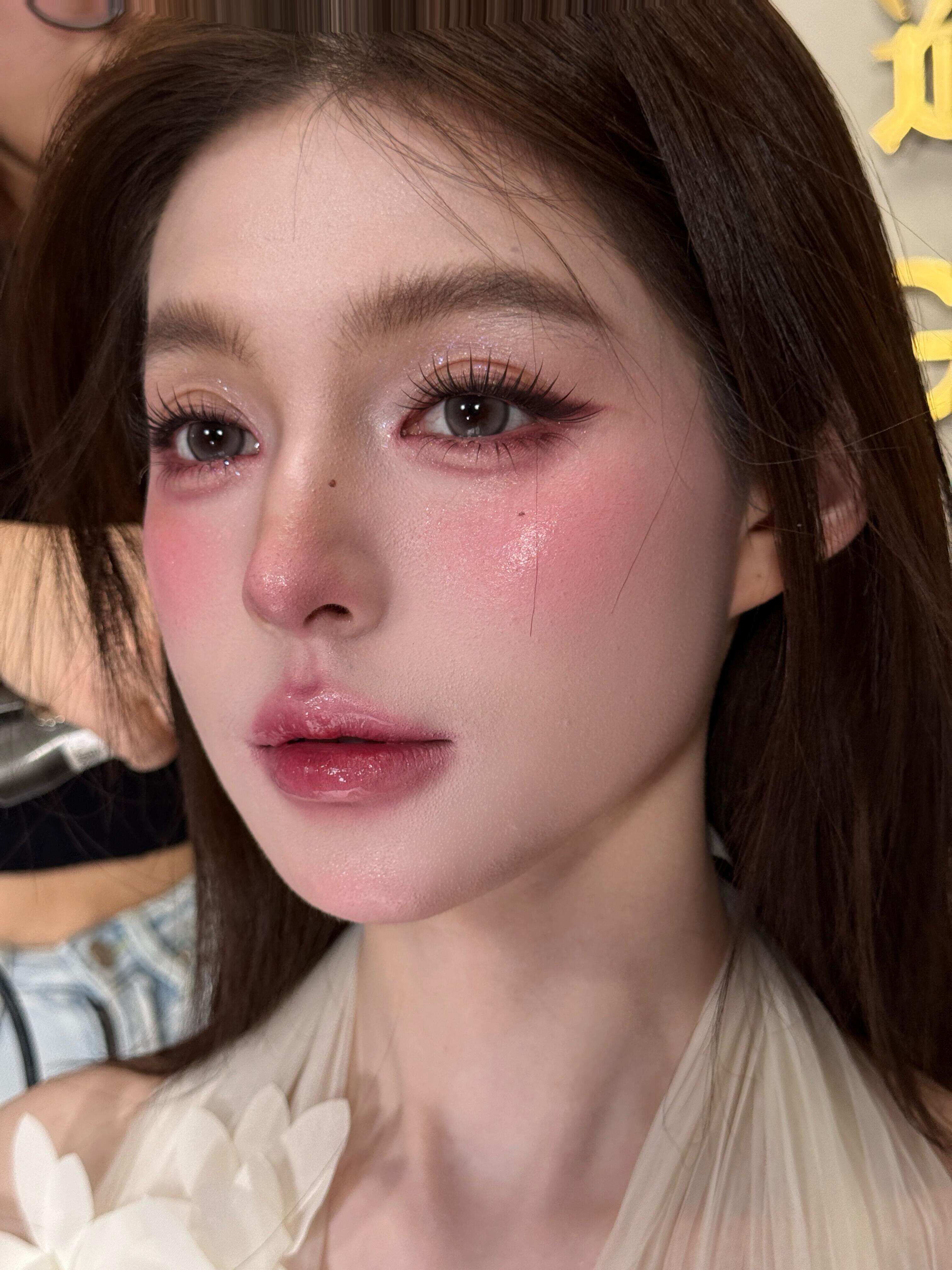 妆容分享₁₂₃ᯓ破碎感蜜桃粉韩妆🍭.༘ 💕夏一秒上妆