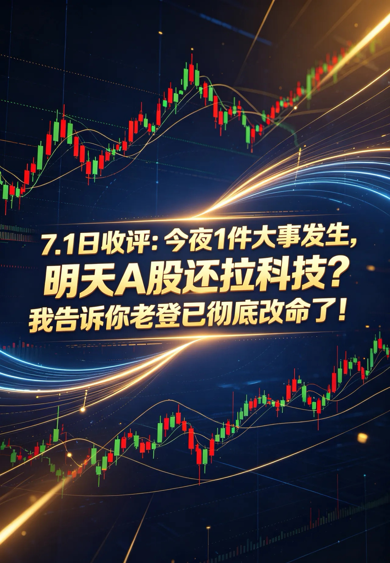 今夜1件大事发生,明天A股还拉科技?我告诉你老登已彻底改命了！      今天下