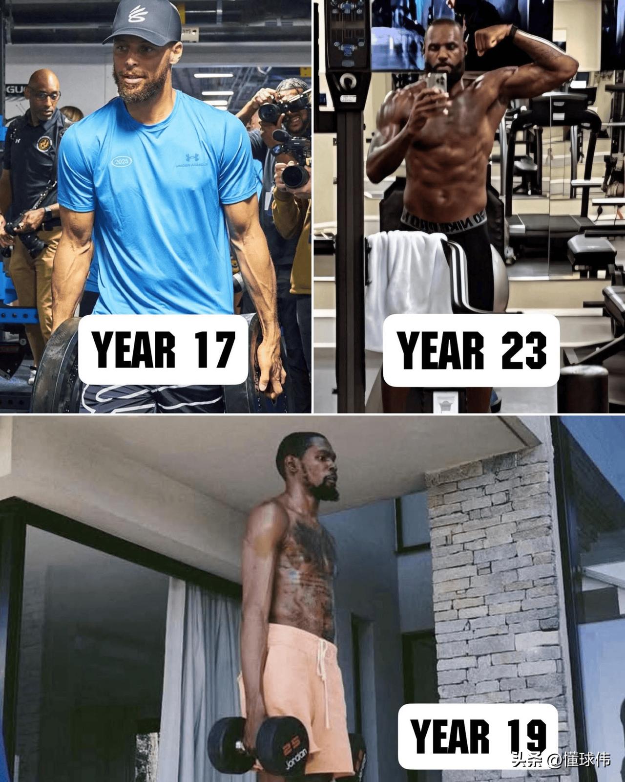 杜兰特为什么没啥肌肉？这杜兰特，在NBA打了19年，居然没怎么长肉，依旧是瘦竹竿