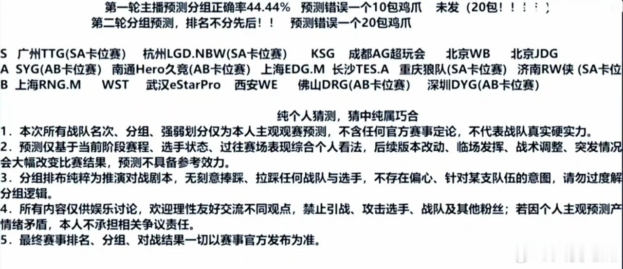 瓜友速报 阿豆的第二轮预测 
