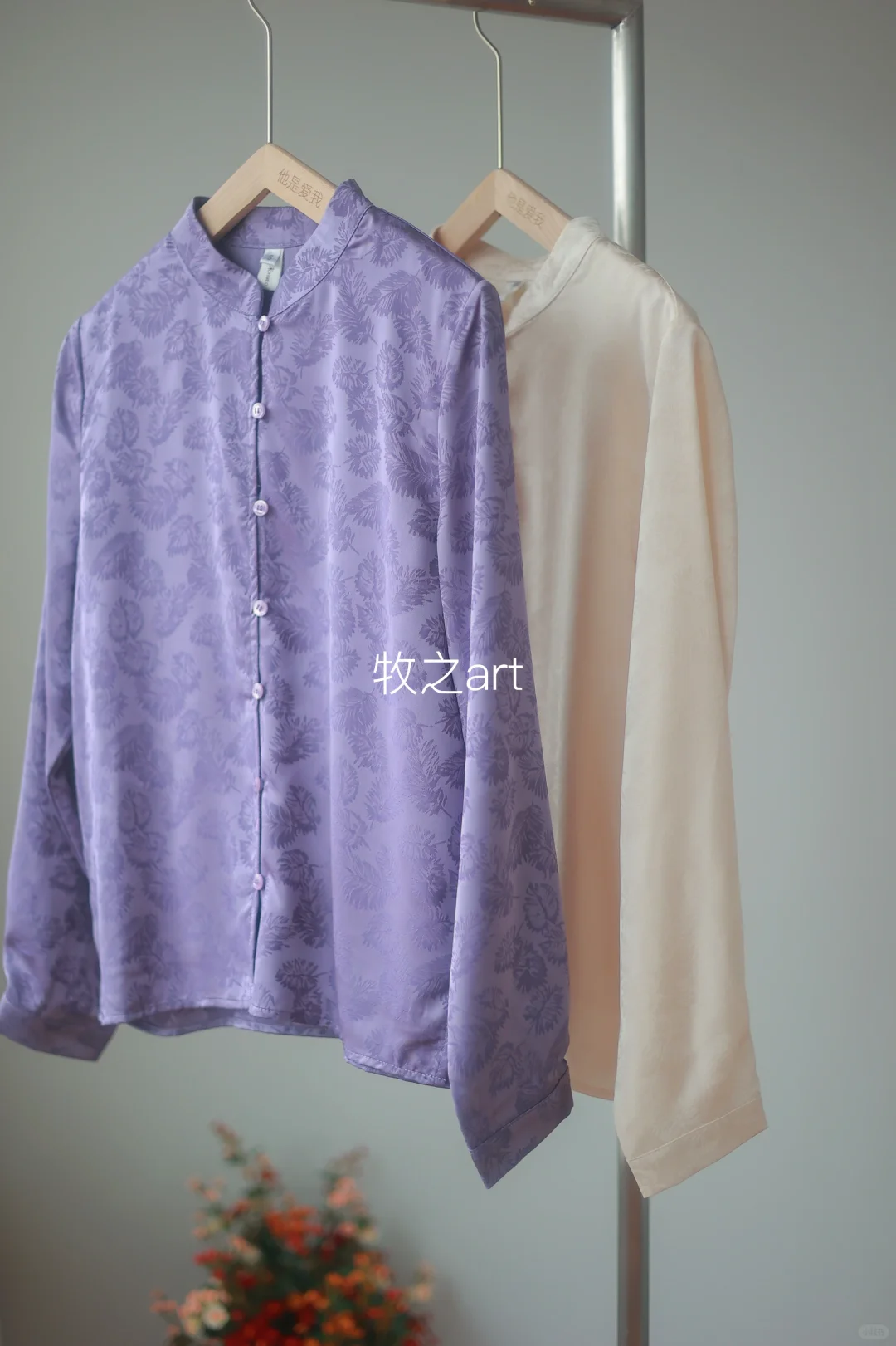 新中式缎面提花上衣｜百搭衬衫