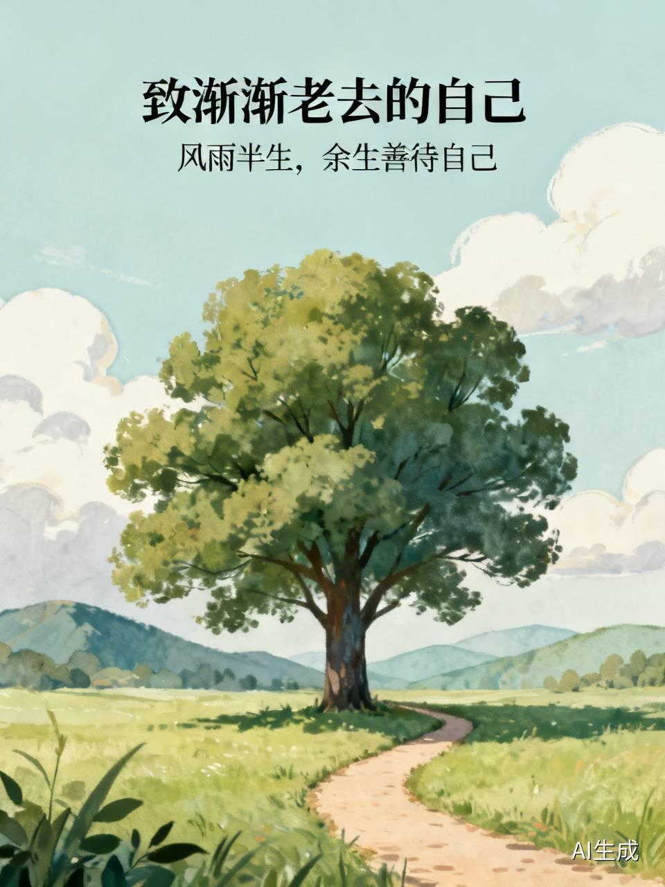 致渐渐老去的自己：
一路走来，风雨半生，从前总活得匆忙又疲惫。年轻时为生活奔波、