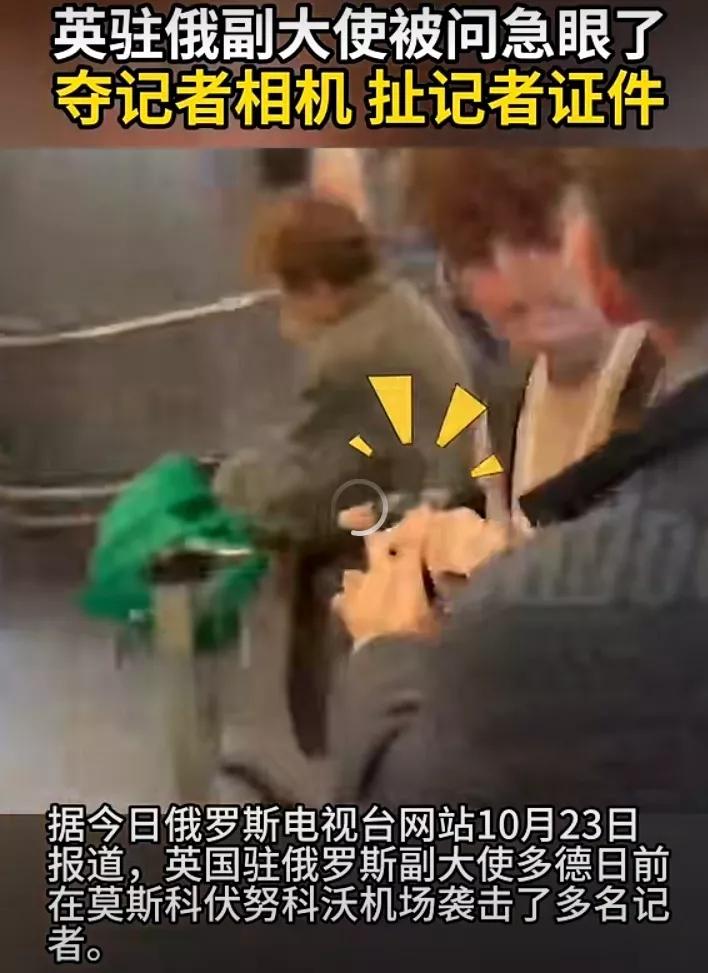 英国驻俄罗斯副大使汤姆·多德在莫斯科伏努科沃机场袭击了多名记者，两个没想到：
