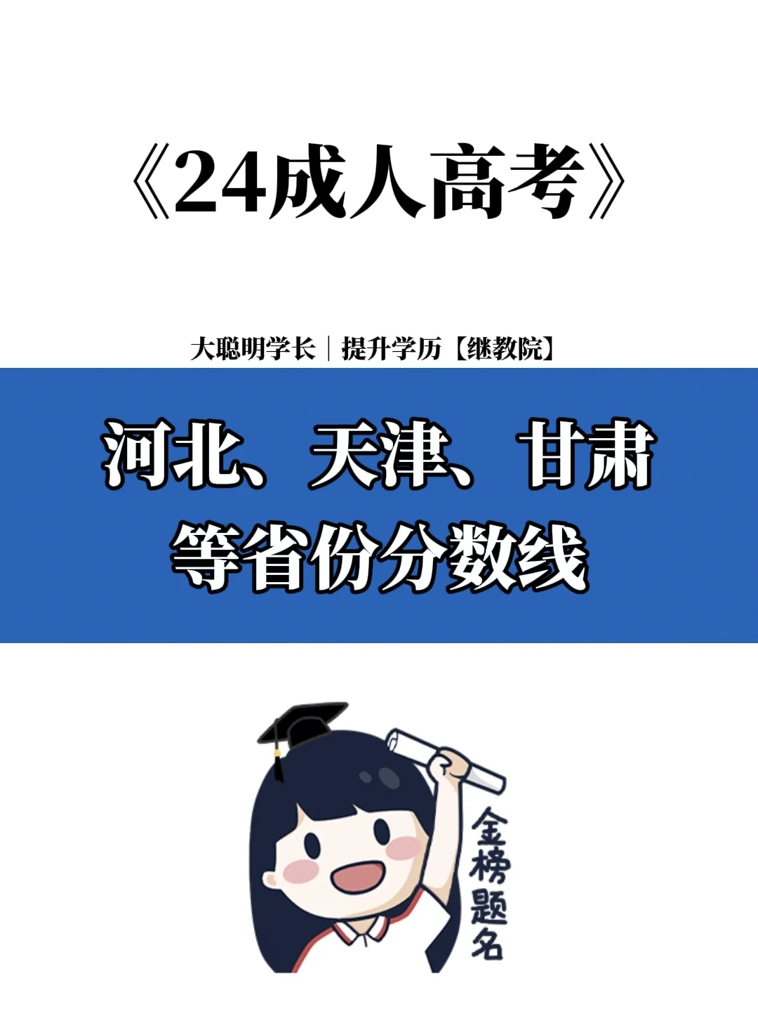 24河北、天津、安徽等成人高考分数线公布