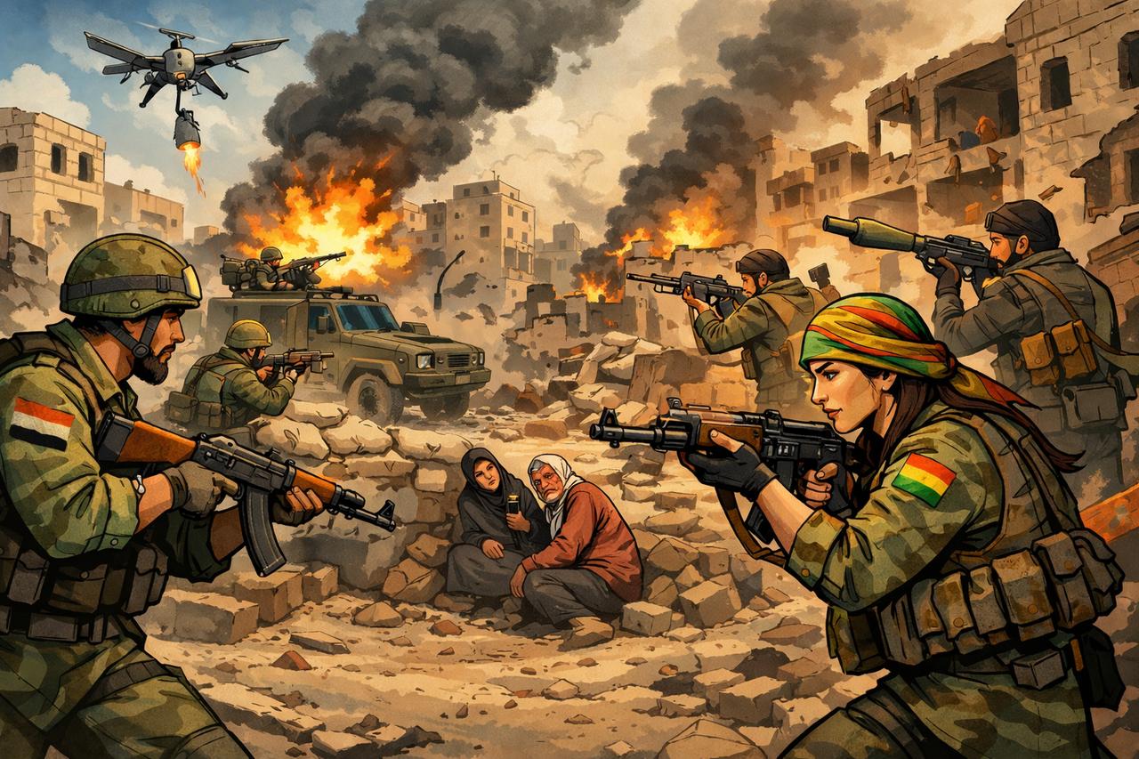 据法新社1月6日的消息，叙利亚北部大城市阿勒颇又打起来了。一方是叙利亚政府军，包