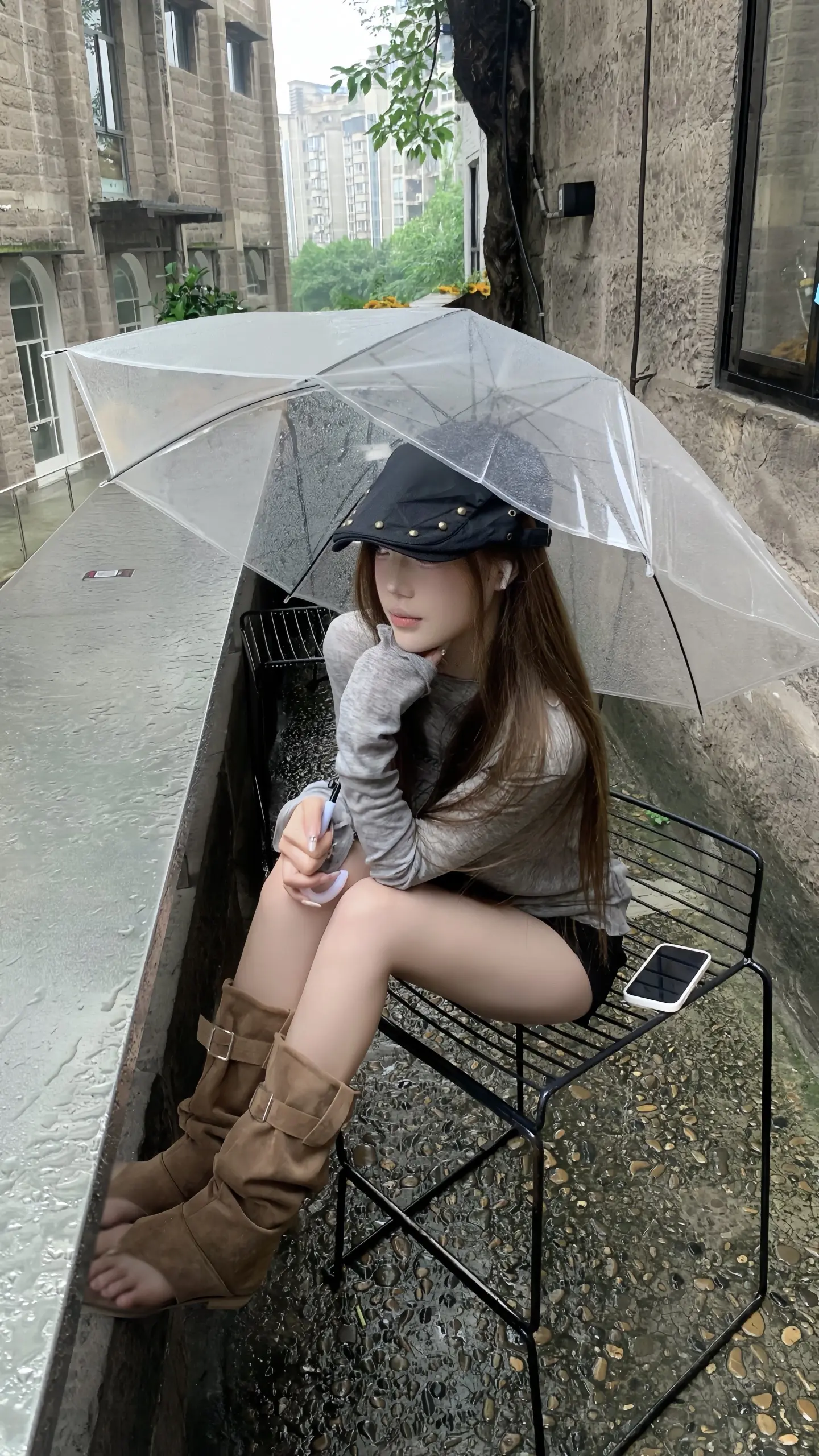 好像下雨了。