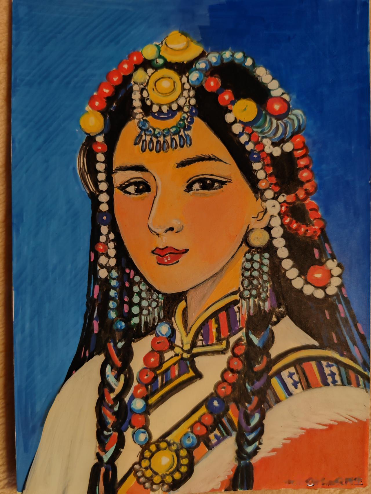 说说你喜欢哪个民族的美女？今天母亲节，我把我画的画送给大家，祝天下所有母亲，节日