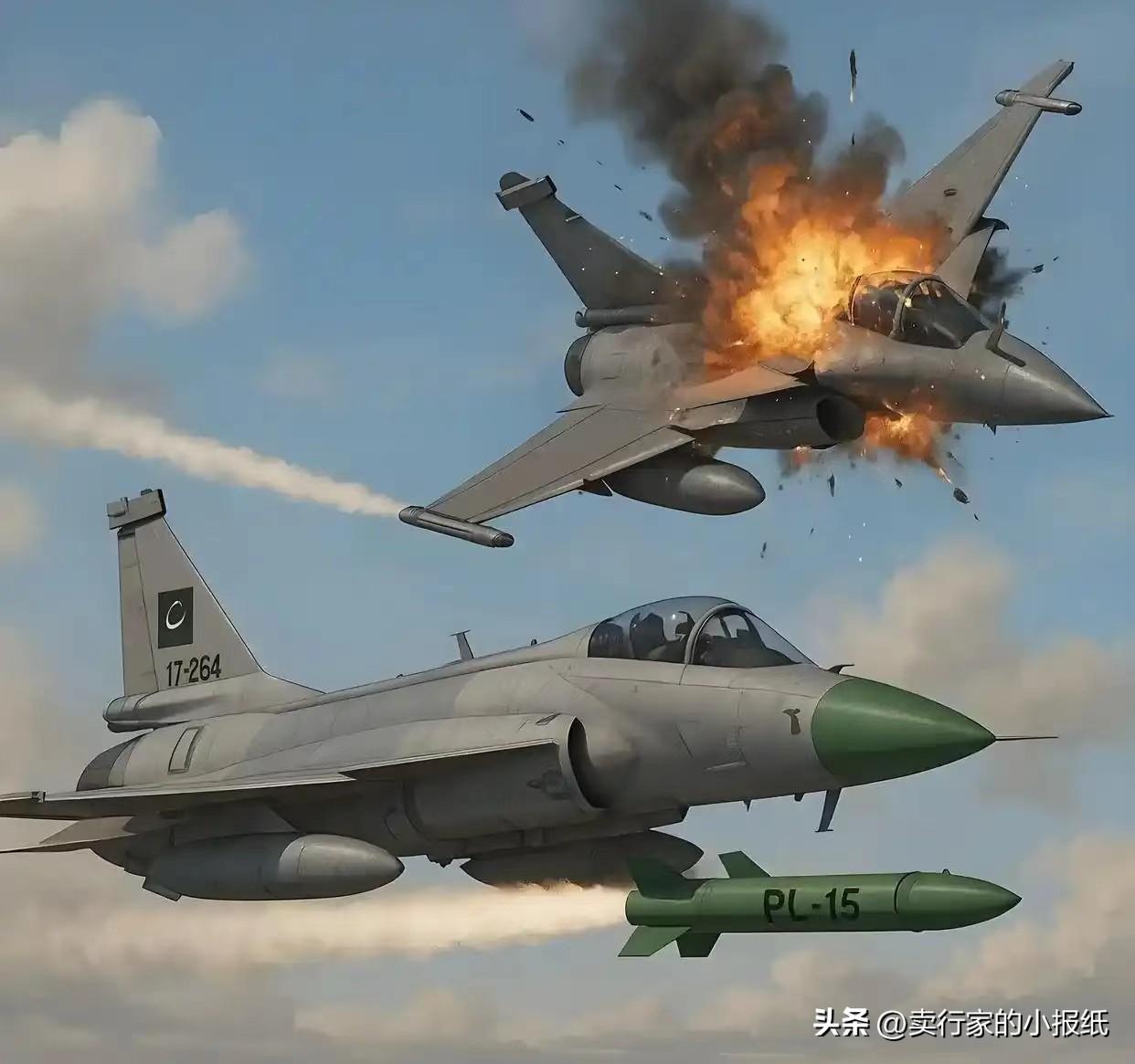 去年那场印巴空战，印度耍了一个小聪明，那就是先派出阵风战机、苏30MKI和米格2