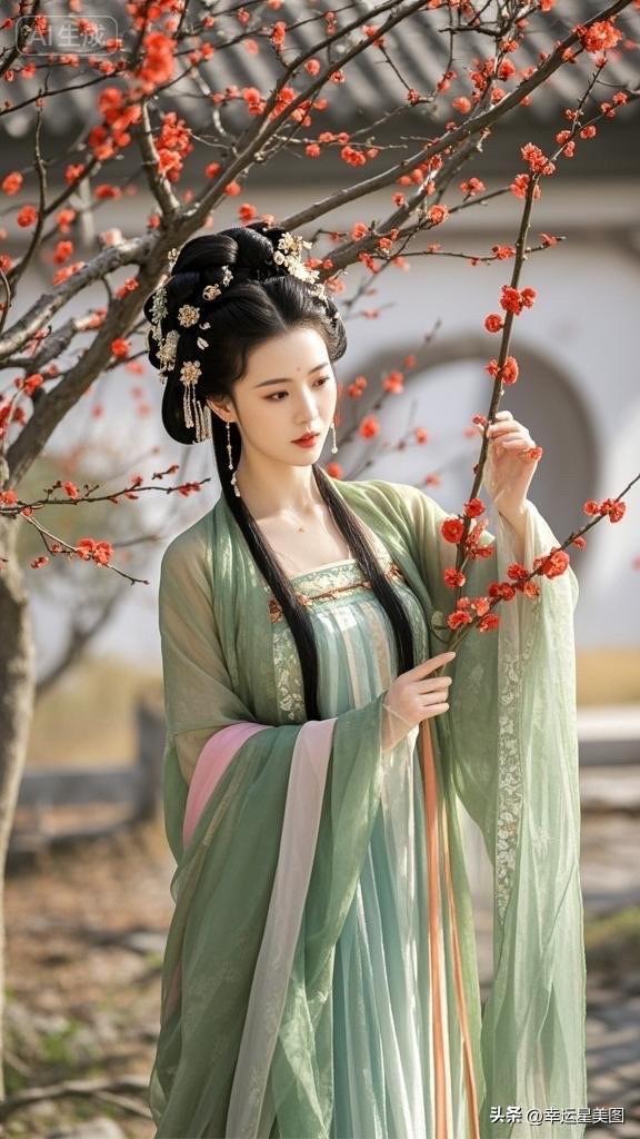 古风美人，花枝招展，韵味十足