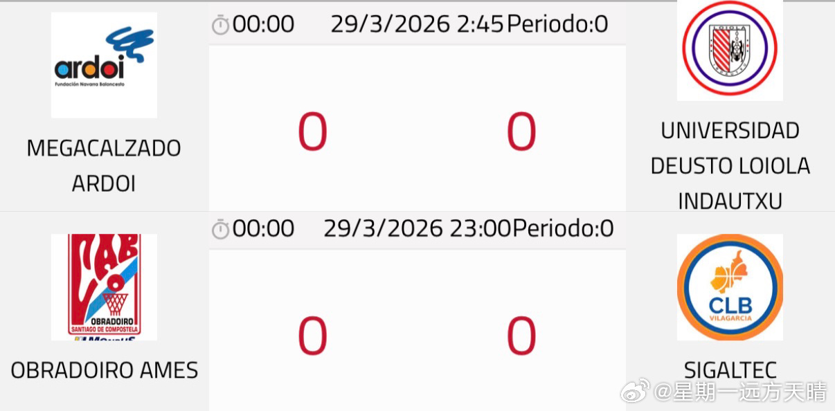 辽篮张峻豪黄秋实西班牙联赛 两小只本周比赛时间：小豪：北京时间3月29日凌晨2: