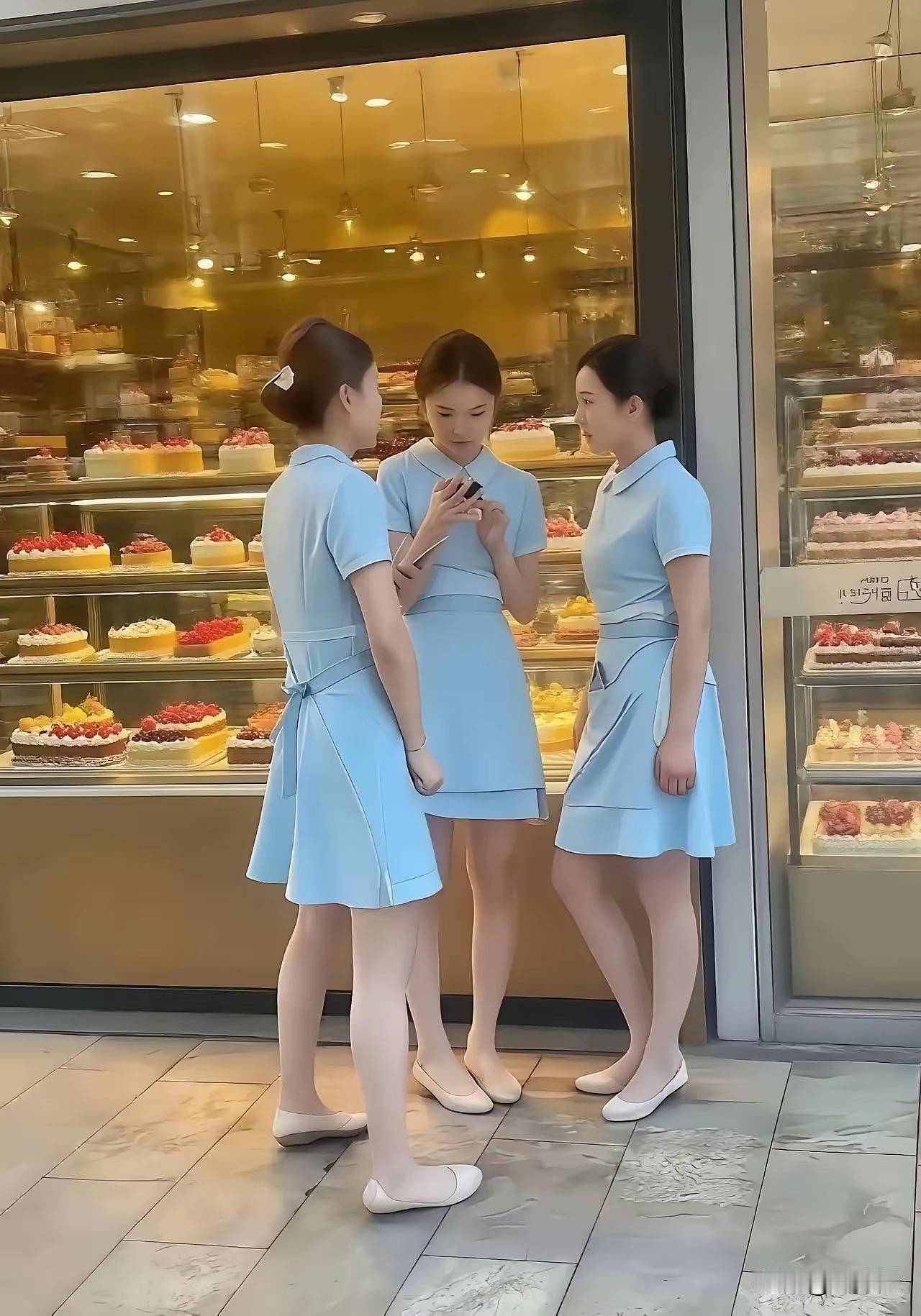 好利来的工作服也太好看了吧