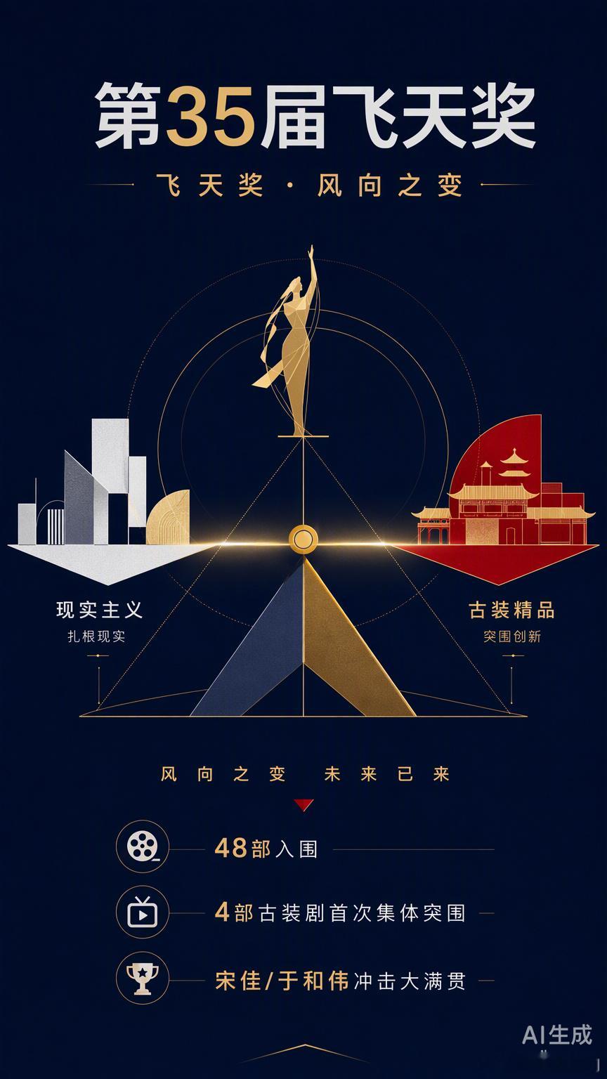今晚烟台这届飞天奖，有点意思。四十多年了，这国家级大奖头一回走出北京，在黄渤海边