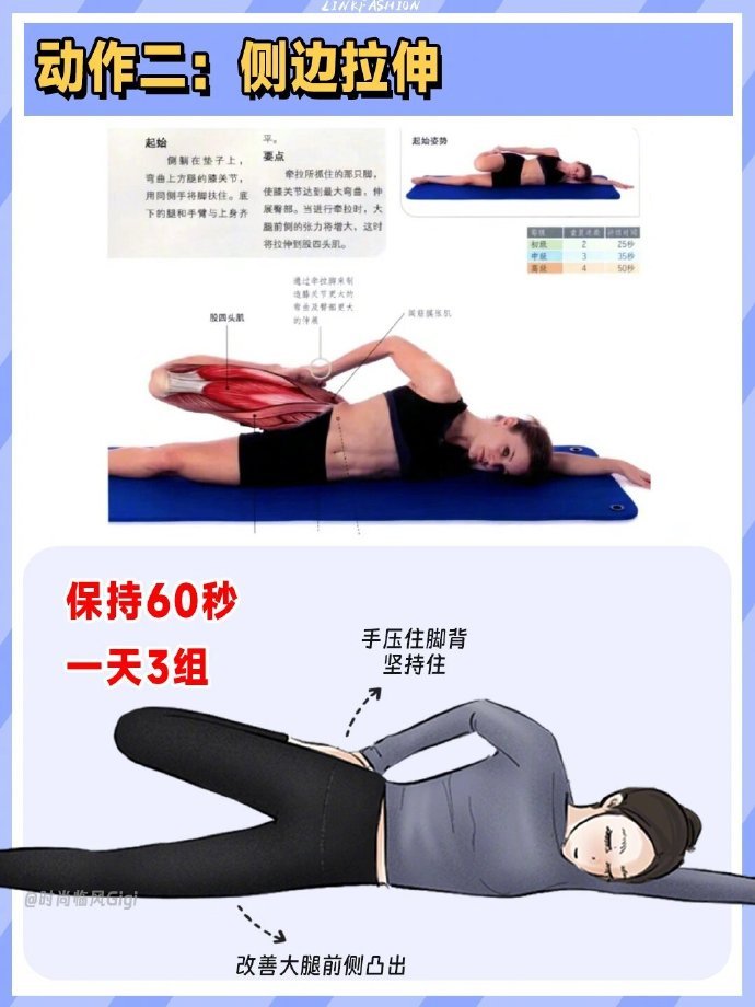 大腿内侧赘肉多就练这个‼️躺着瘦出大腿缝 ​​​