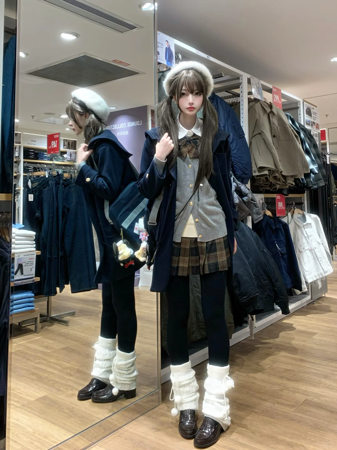 jk秋冬不露腿穿搭