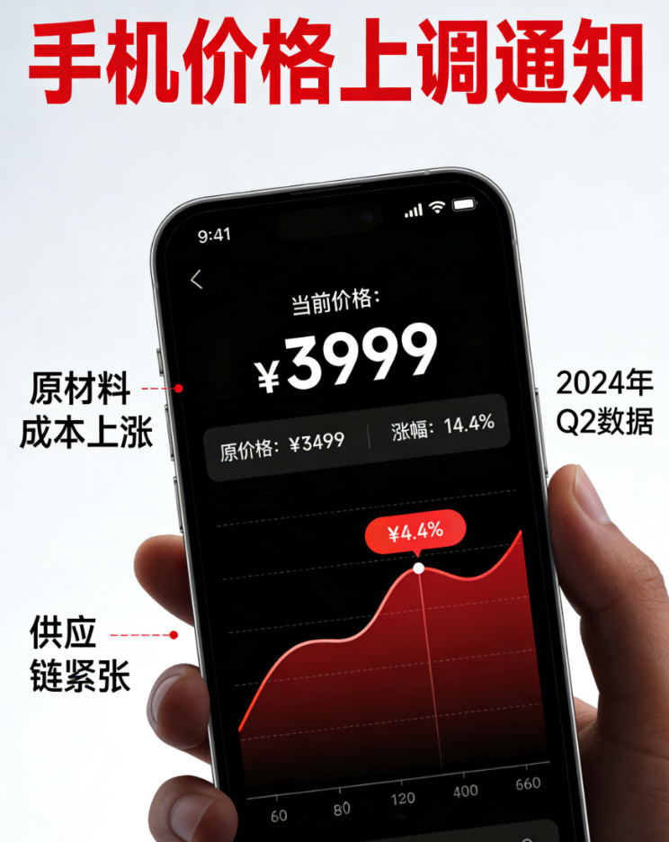 手机市场将迎来全面涨价 成本真的扛不住了，问就是内存价格今年一季度涨，这基本是手