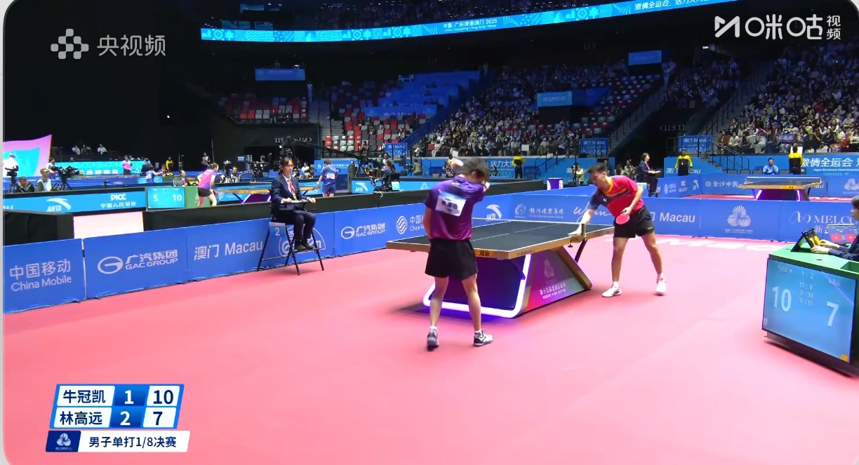 林高远2-2牛冠凯樊振东3-1薛飞孙颖莎2-0王晓彤何卓佳0-2陈梦 