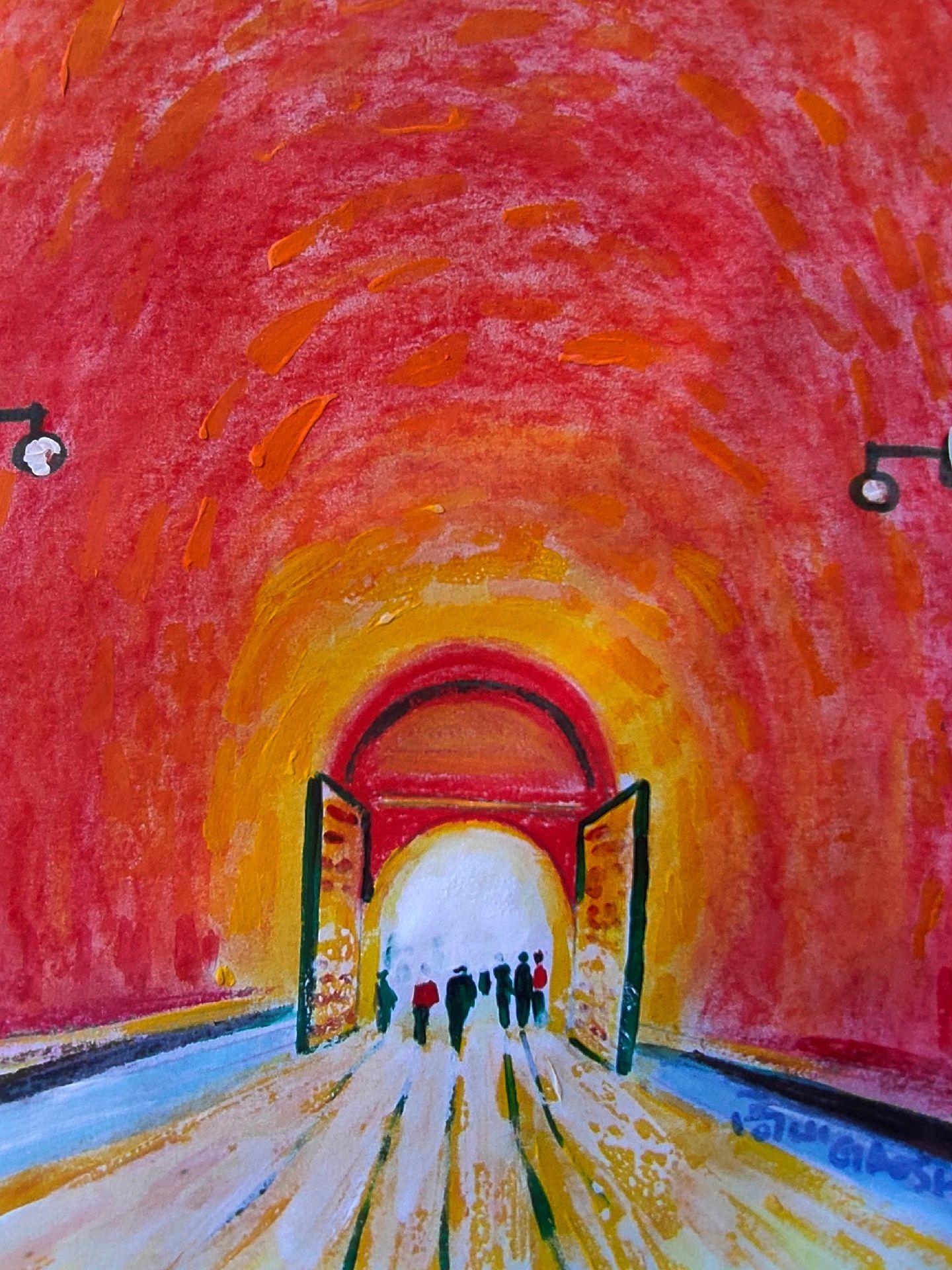 午门甬道。苍穹叠浪向深延，光裂重门落眼前。一步踏穿千载影，甬途犹载帝都...