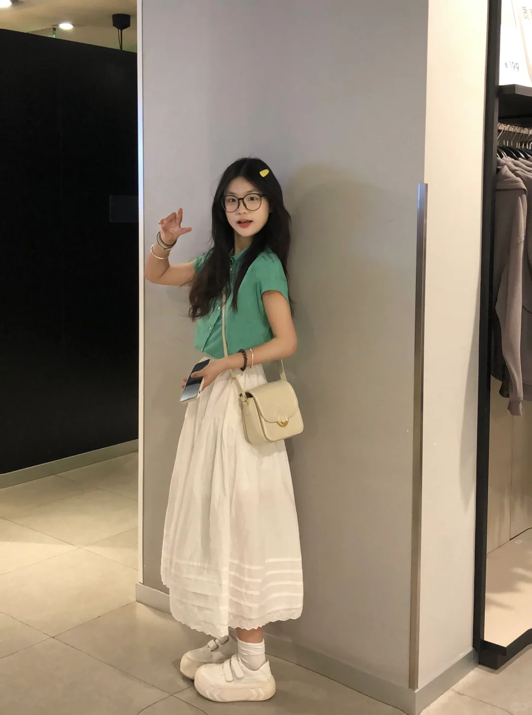 这一套小裙子好韩！好喜欢！🔒住啦！！！