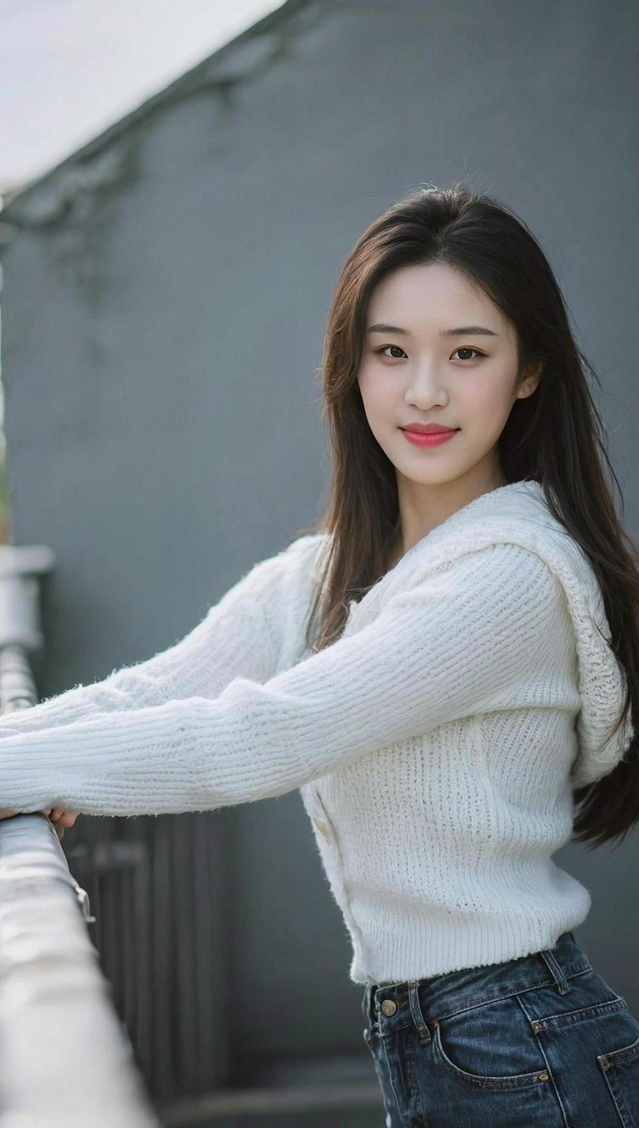 阳光洒在窗边，温柔的针织衫与暖色调的背景相得益彰，仿佛时间在此刻静止。这样的画面