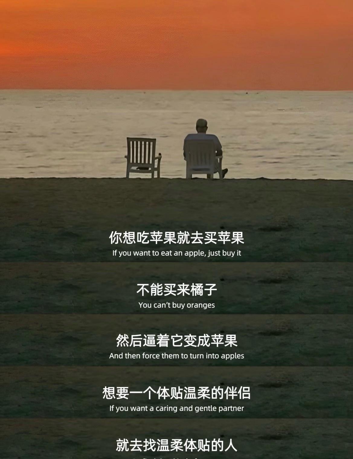 你想吃苹果就去买苹果，不能买来橘子 ​​​