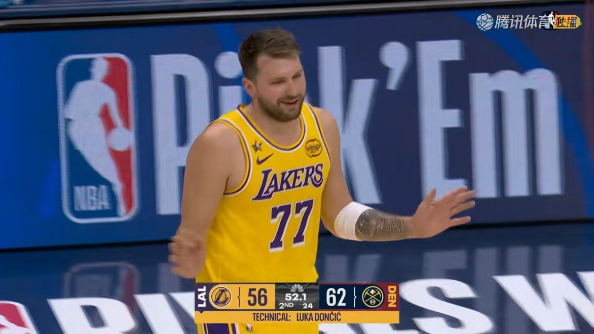 东契奇又吃T了湖人vs掘金