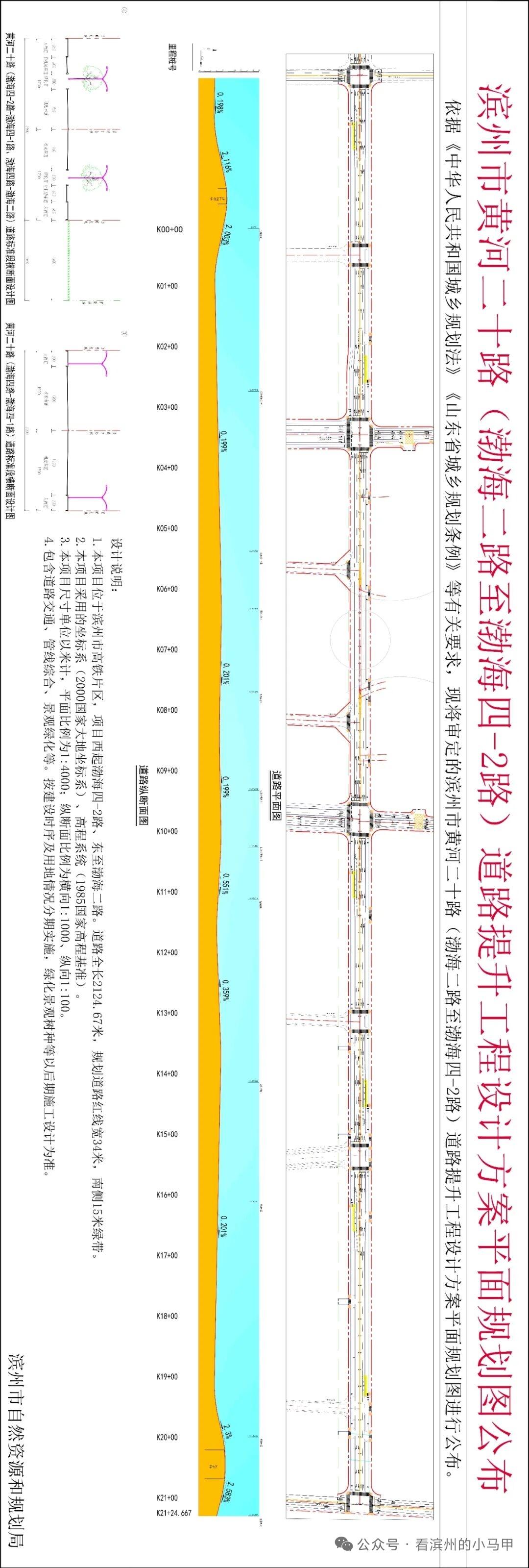 滨州黄河20路方案公布

1月15日，滨州市公布黄河二十路（渤海二路至渤海四-2