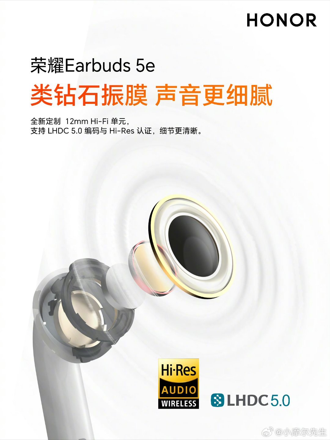 最近通勤全靠荣耀Earbuds 5e续命🎧 单耳仅4g的轻盈半入耳设计，戴一整