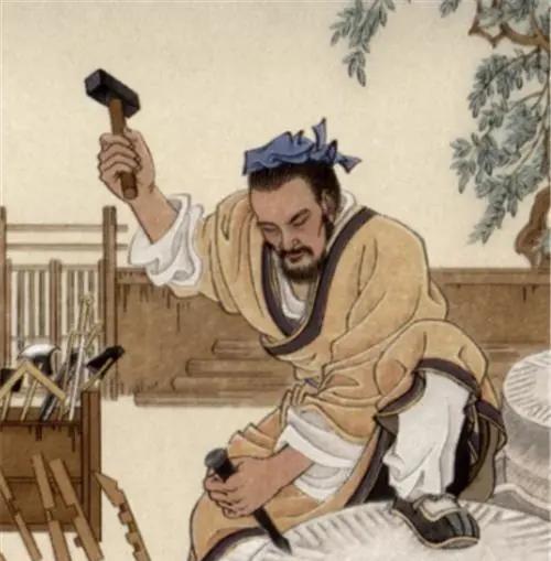 一日鲁班在庙堂做工，问众人：房梁正不正？众人附和：非常正！鲁班正得意时，一个十岁