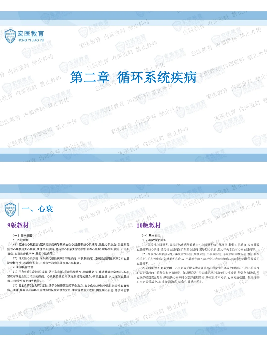 西综考研内科学第10版vs第9版变化-第二章