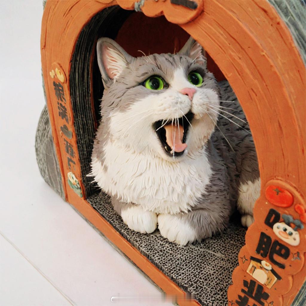 这黏土特效哈哈 直接把我们渐层变成蓝白了[二哈]#喵趣横生# ​​​