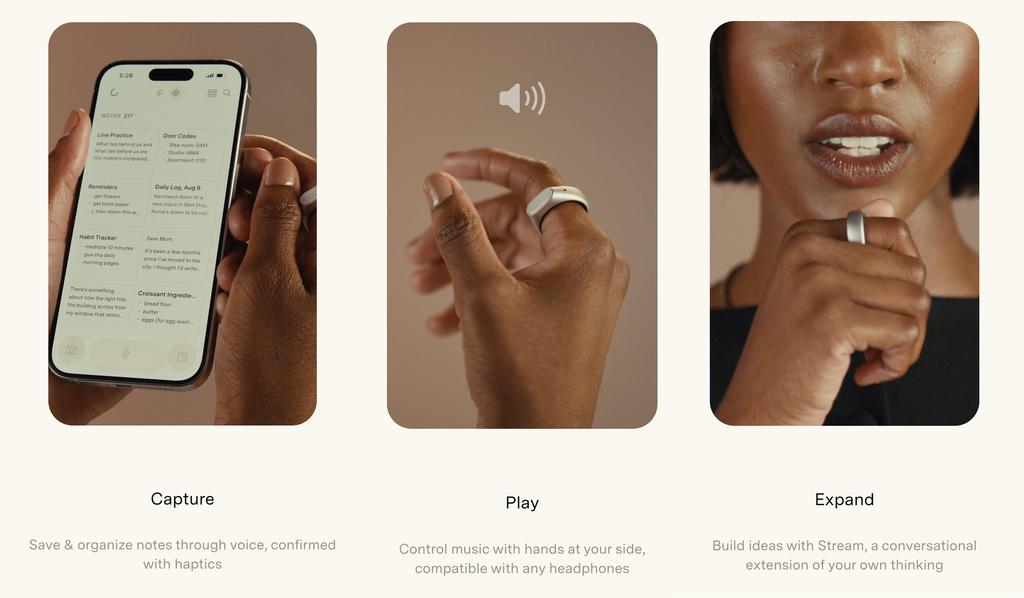 前Meta大佬推出智能戒指：內置聊天機器人，支持語音轉寫，不到2000元