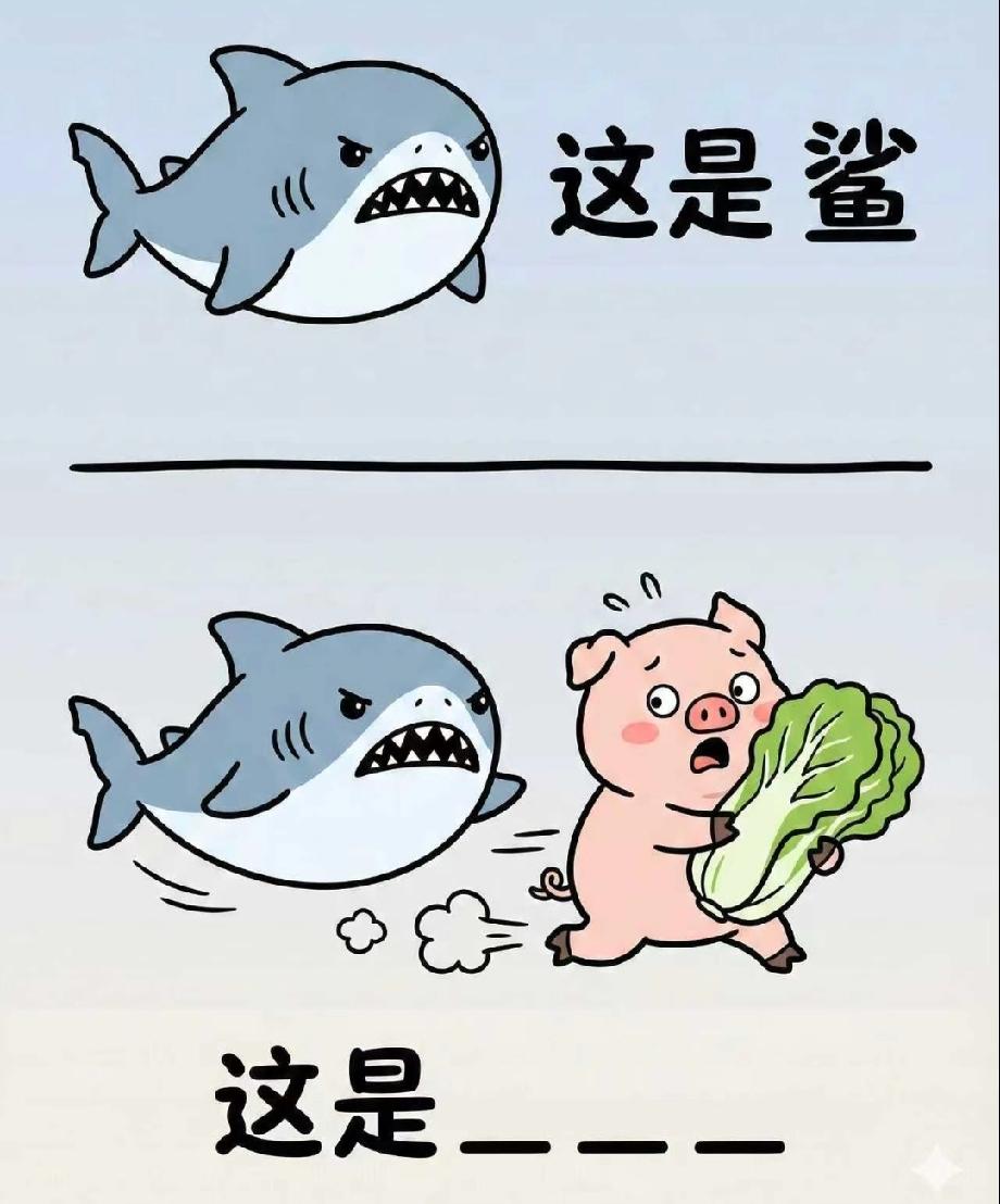 鲨鱼追着猪和白菜，猜一个菜名？99%的人都被谐音梗难住了！