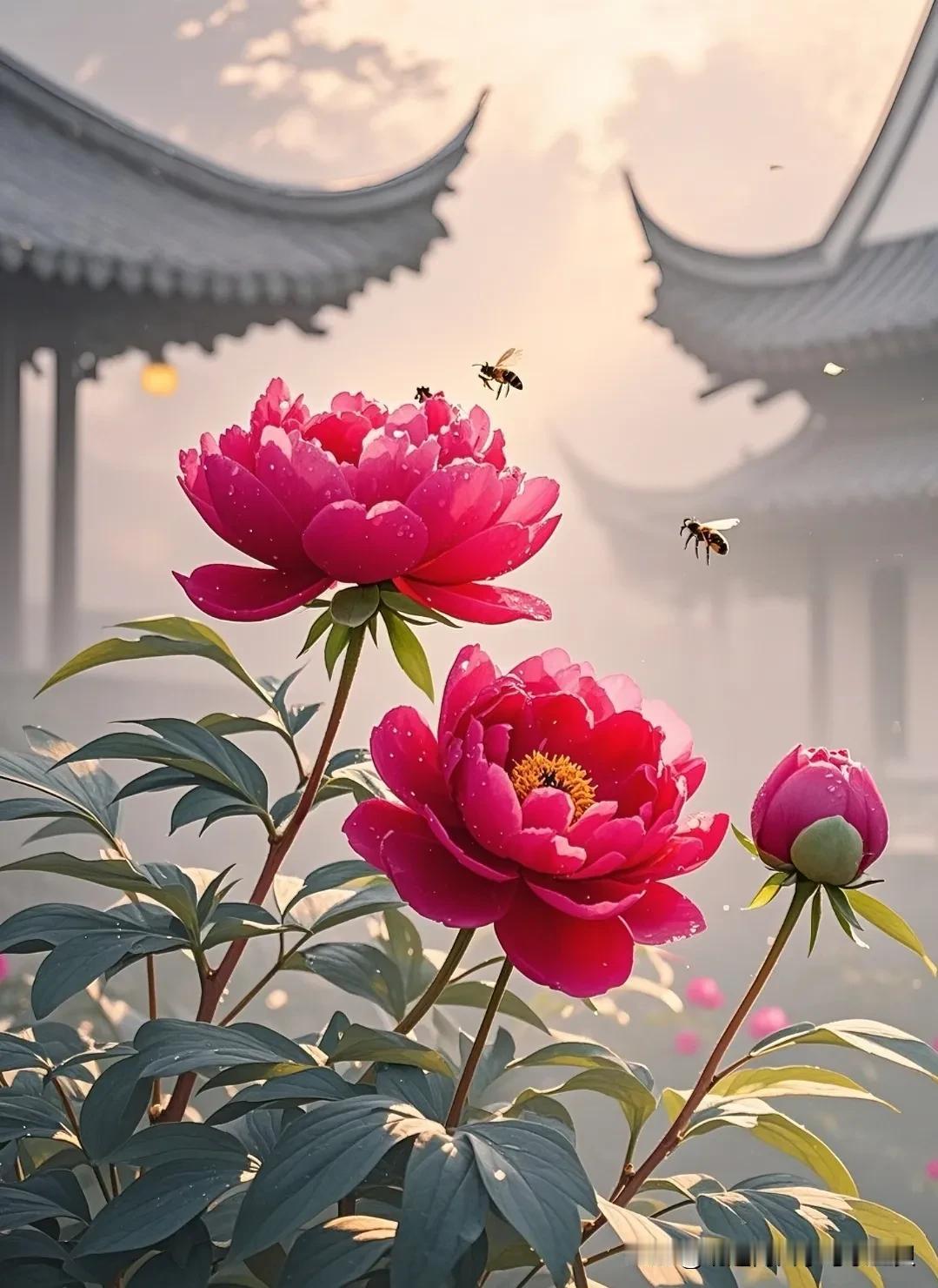 **一、唐代牡丹诗**
1. **刘禹锡《赏牡丹》**  
   **“唯有牡丹
