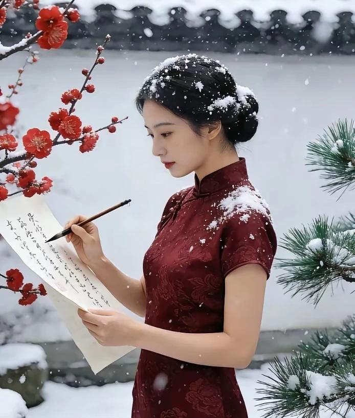 我随春风传思念
想念佳人情万千
秋风不识心中意
冬雪沐梅伉俪缘