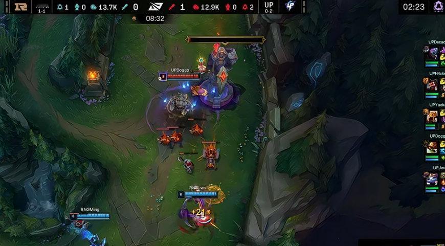 8分钟40秒，UP下塔都没了，这应该破记录了吧？#RNG对战UP##转发接龙开新
