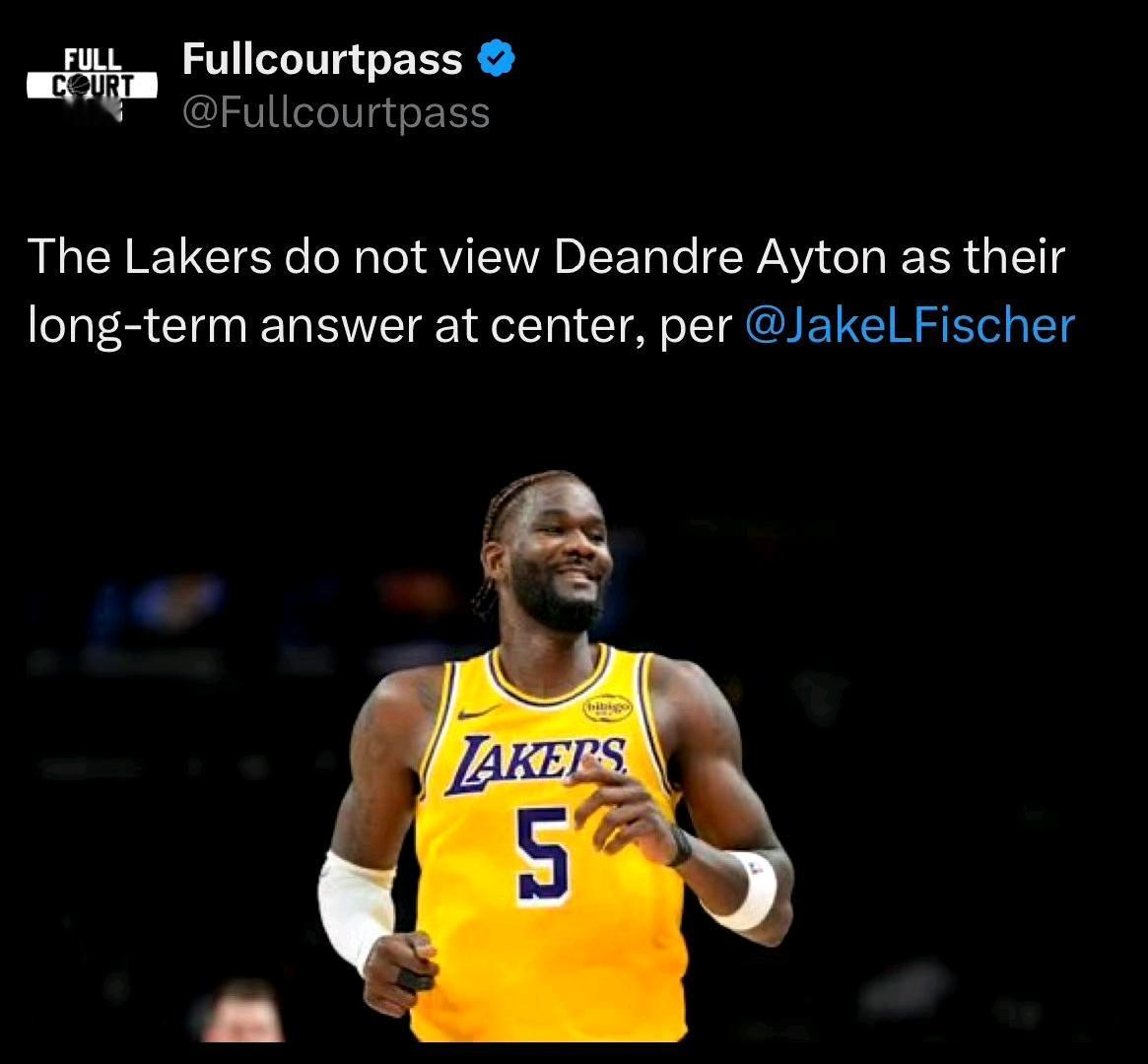 洛杉矶媒体说艾顿不是湖人的答案。

本赛季艾顿14分8篮板，看来还不满意。

湖