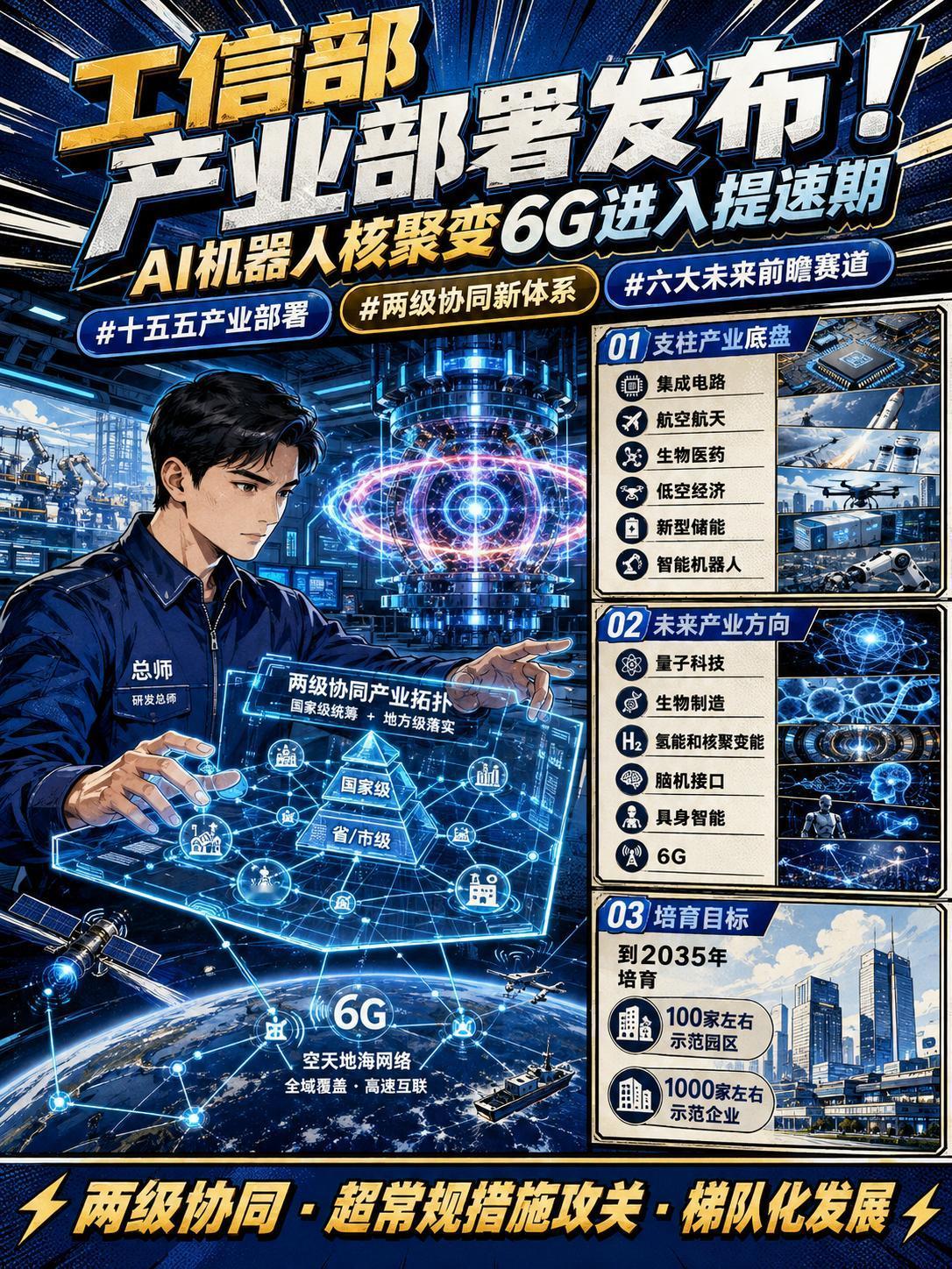 工信部十五五未来产业部署，AI机器人核聚变6G进入未来产业加速期！

8月26日