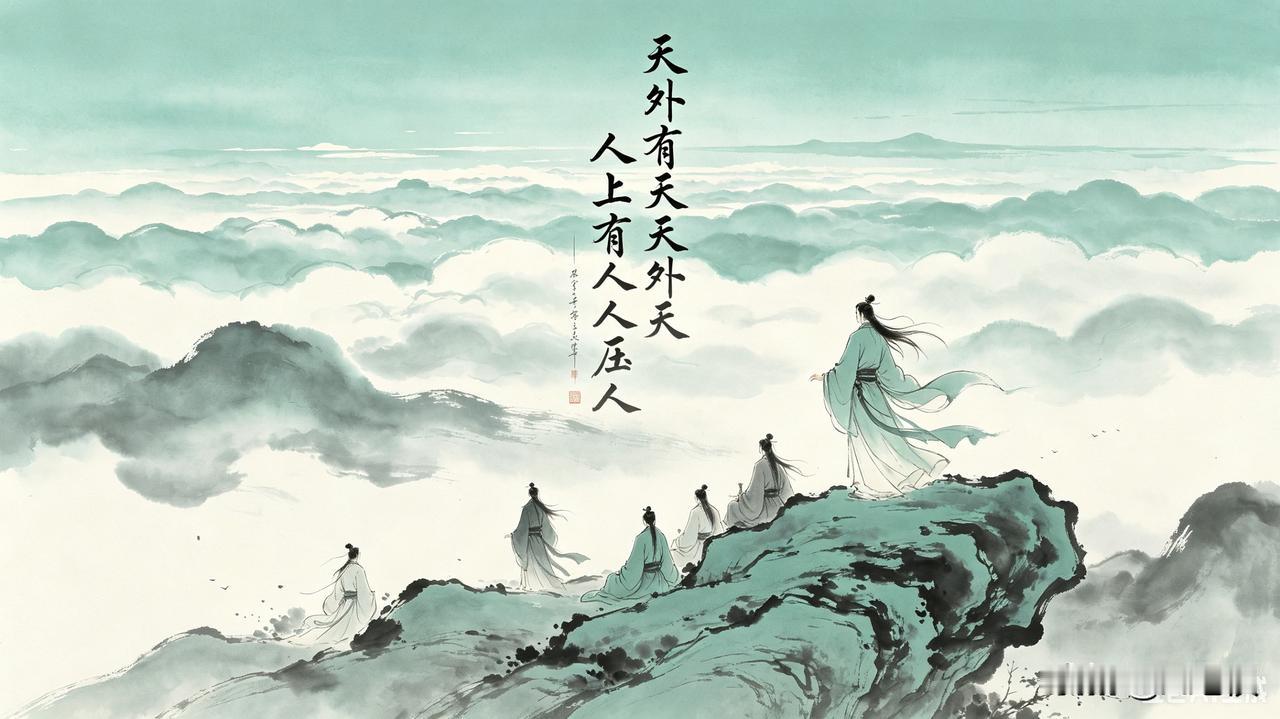 上联：天外有天天外天
下联：人上有人人压人