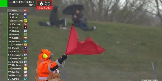 赛道红旗真的太让人意难平了😭WSBK荷兰站红旗中断比赛 雨天赛道湿滑风险太高，