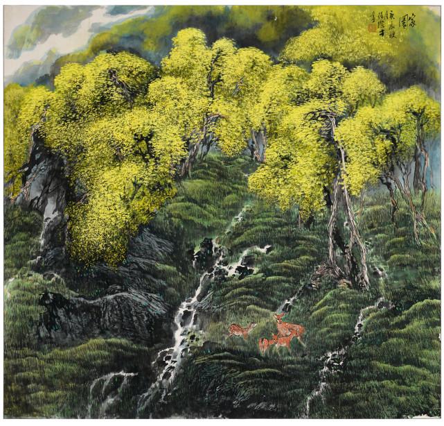 作品赏析：张际才《家园》

这件《家园》是张际才2000年在北京创作的，规格20