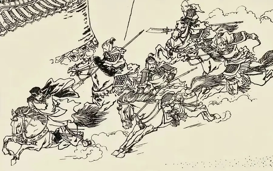 双天官寇准访得潘仁美投靠辽国，急忙与八王赵德芳商议，派太监陈琳调一千御...