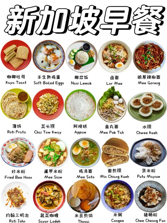 新加坡人早餐都喜欢吃什么❓