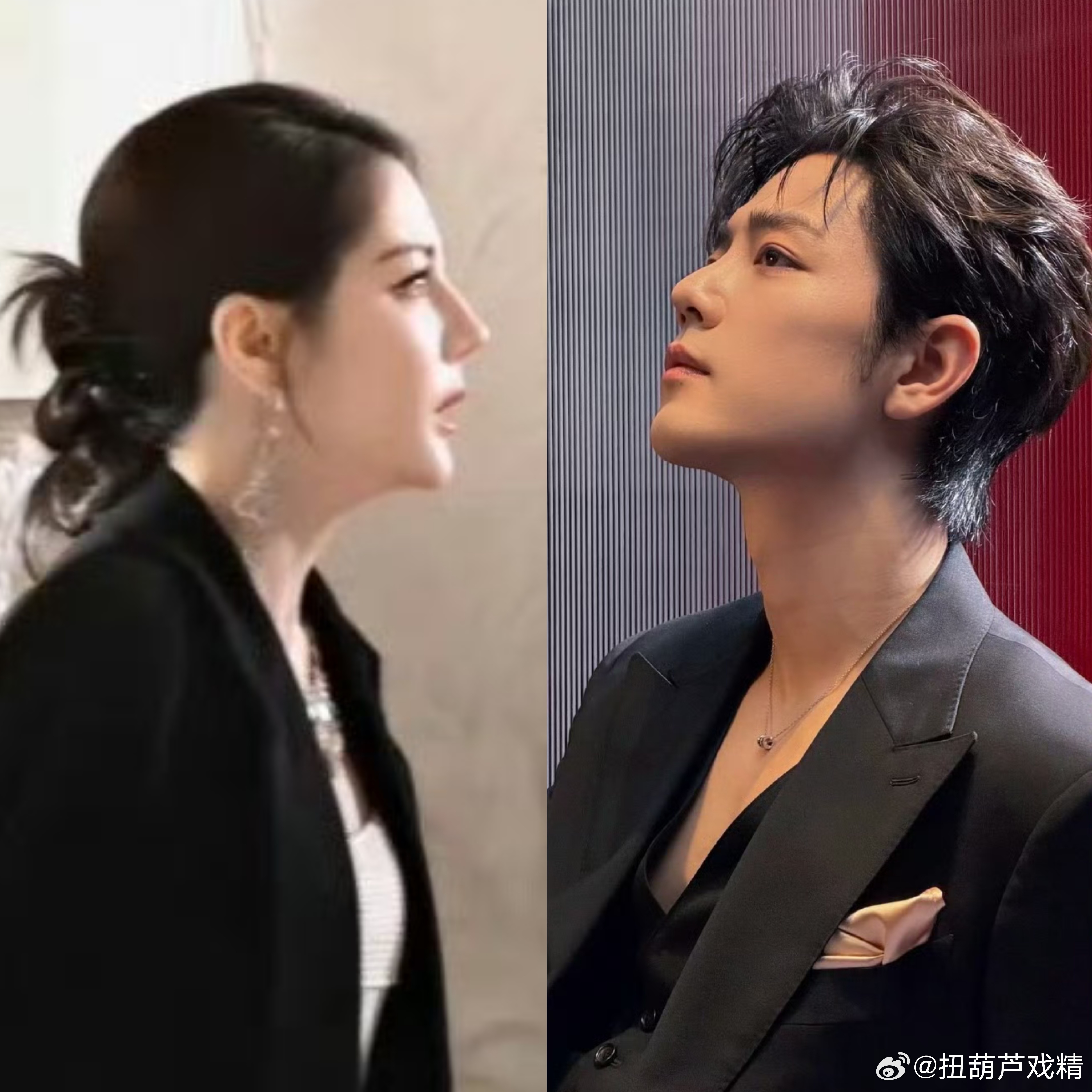 同样的角度，美女居然没有下颌线 