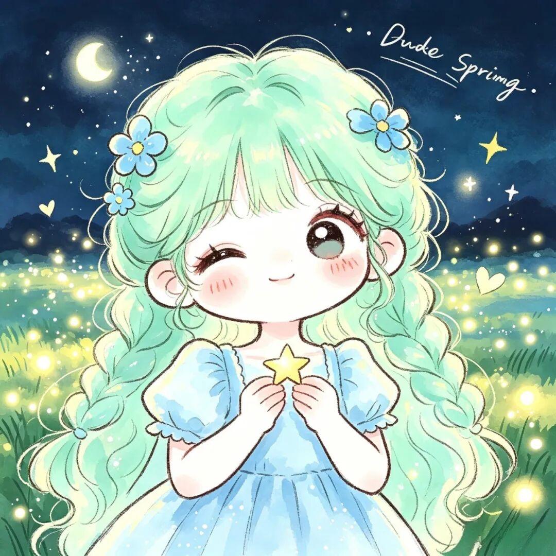 女生头像｜收集散落夜空的浪漫与可爱