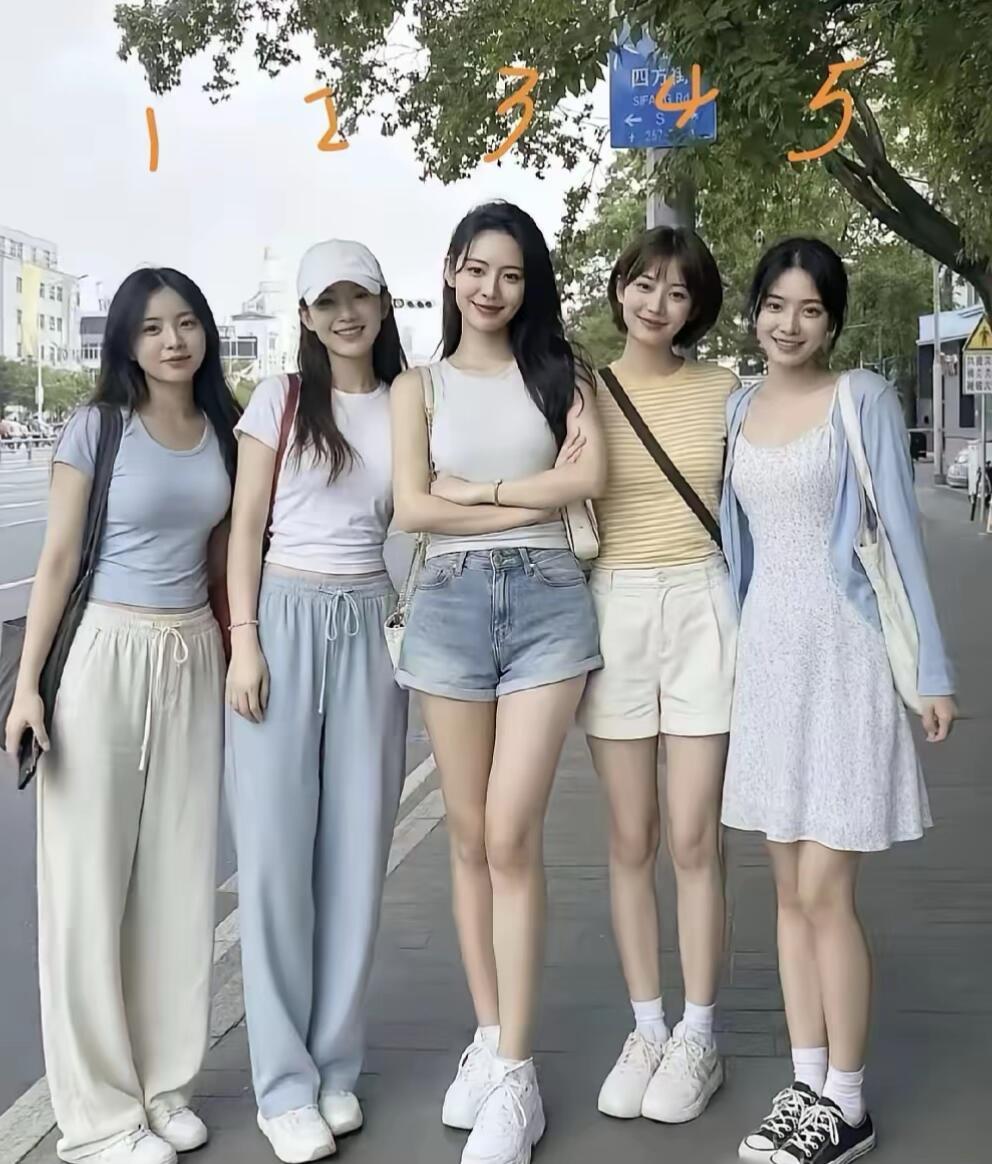 这五朵姐妹花，你们觉得谁的颜值最高？