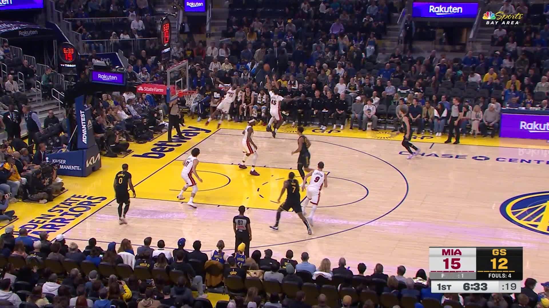 库里底角三分👌热火vs勇士